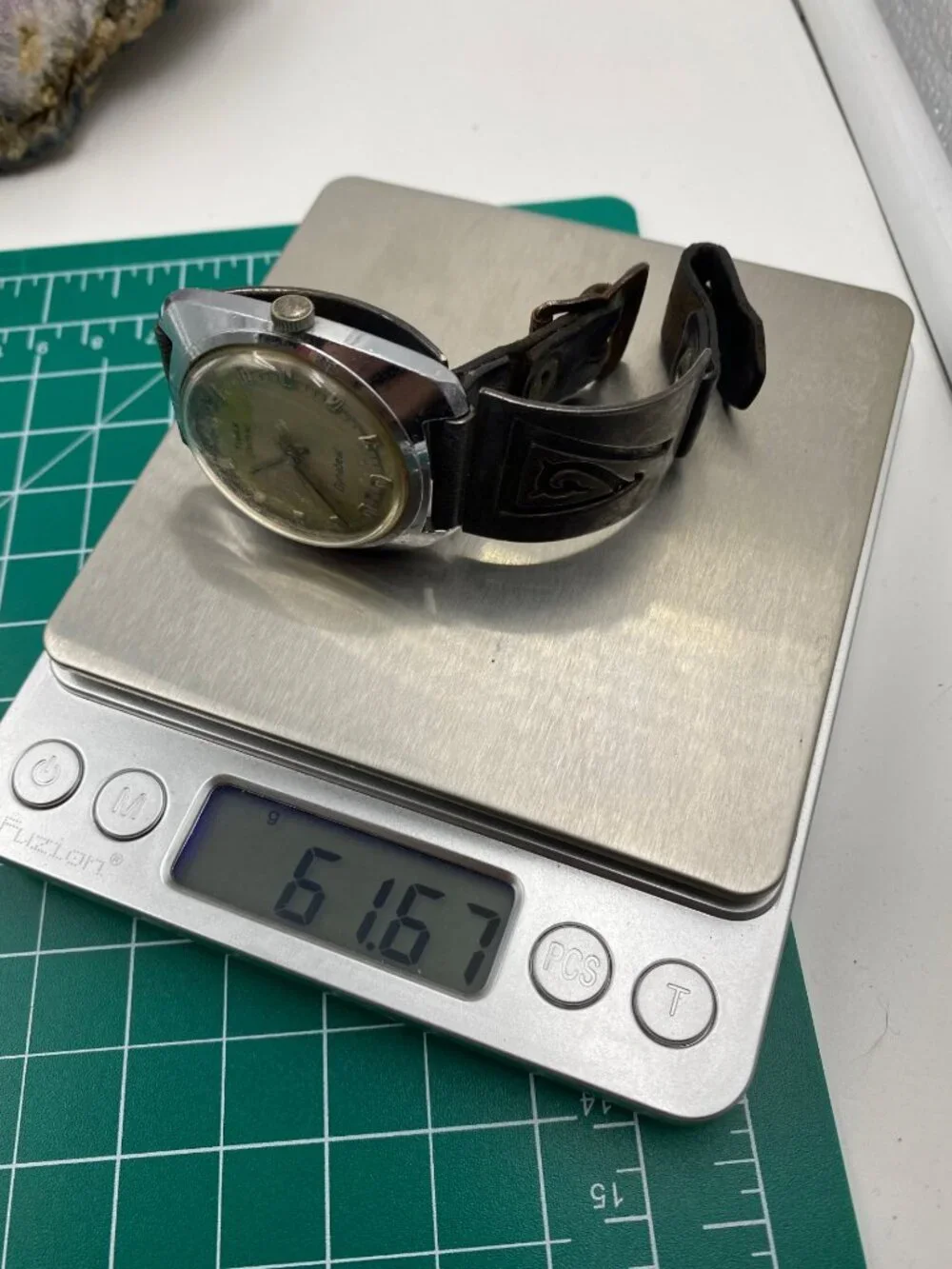 Vintage Timex Electric Dynabeat with Sterling Silver watch tips